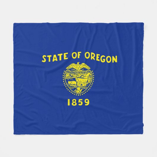 Oregon State Flag Design Fleece Deken (Voorkant (Horizontaal))
