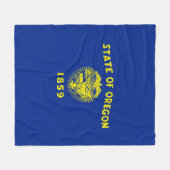 Oregon State Flag Design Fleece Deken (Voorkant (Horizontaal))