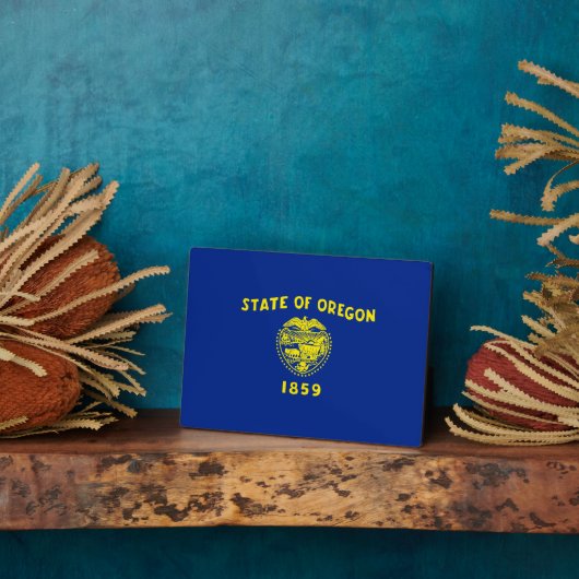 Oregon State Flag Design Fotoplaat (Zijkant)