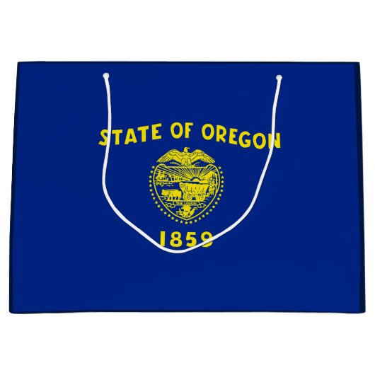 Oregon State Flag Design Groot Cadeauzakje (Voorkant)