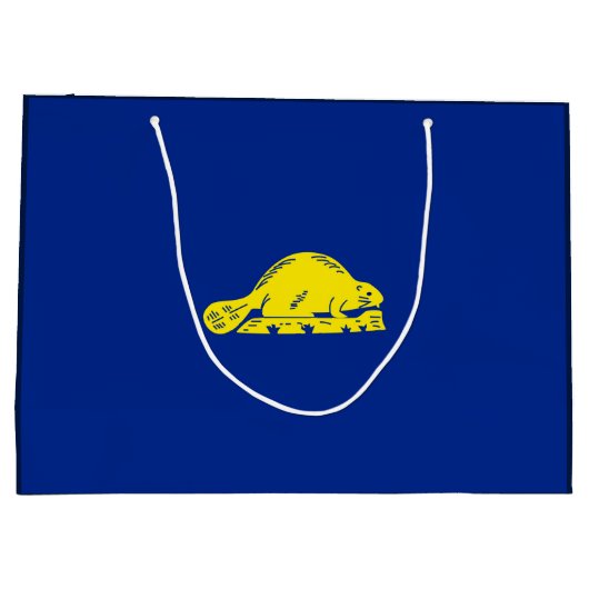 Oregon State Flag Design Groot Cadeauzakje (Achterkant)