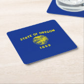 Oregon State Flag Design Kartonnen Onderzetters (Schuin)