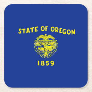 Oregon State Flag Design Kartonnen Onderzetters