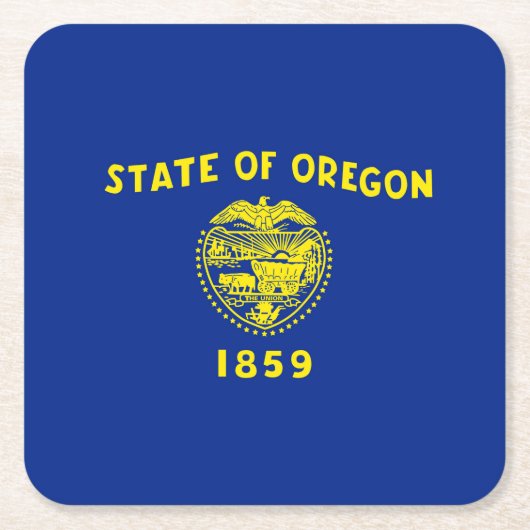 Oregon State Flag Design Kartonnen Onderzetters (Voorkant)