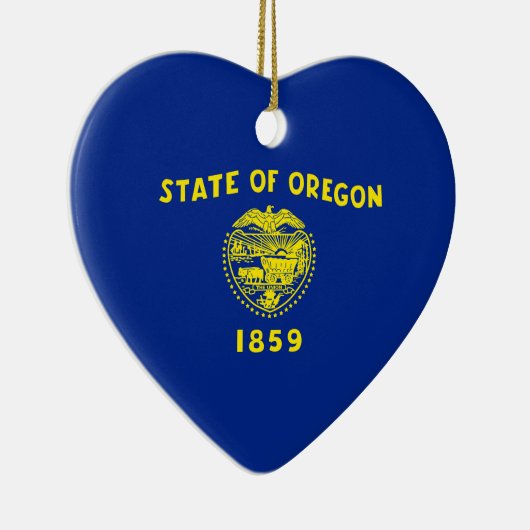 Oregon State Flag Design Keramisch Ornament (Rechts)