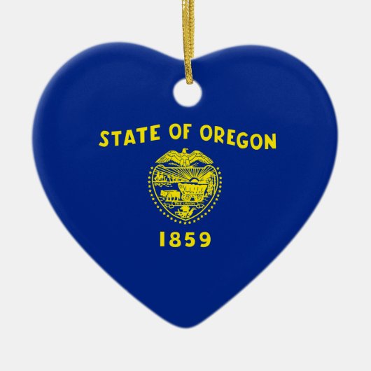 Oregon State Flag Design Keramisch Ornament (Voorkant)