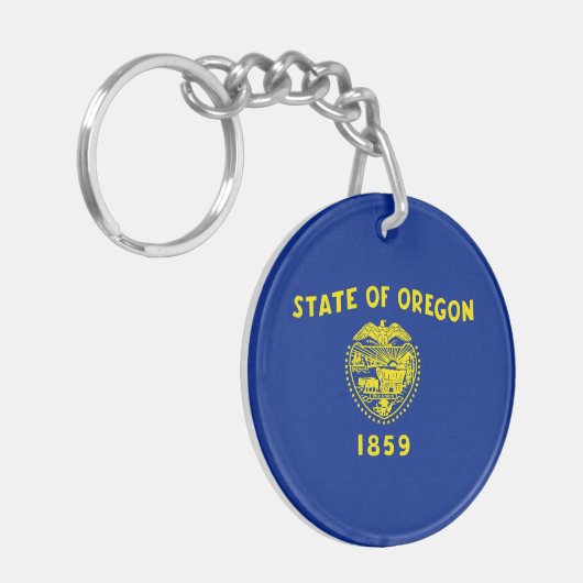 Oregon State Flag Design Sleutelhanger (Voorkant Links)