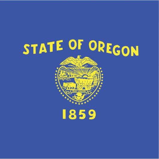 Oregon State Flag Design Sticker (Voorkant)