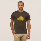 Oregon State Flag Grunge Beaver Brown T-shirt (Voorkant volledig)