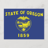 Oregon State Flag Two Sided Seal & Pioneer Briefkaart (Voorkant)