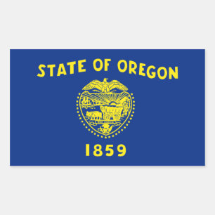 Oregon State Flag, Verenigde Staten Rechthoekige Sticker
