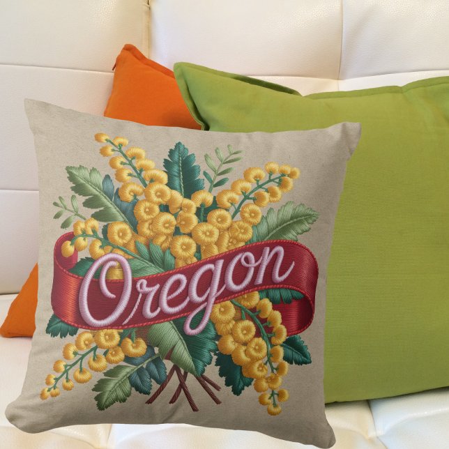 Oregon State Flowers Embleem Kussen (Creator heeft geüpload)