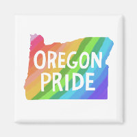 Oregon State Map Illustration RAINBOW PRIDE