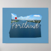 Oregon State Photo insert and town name Poster (Voorkant)