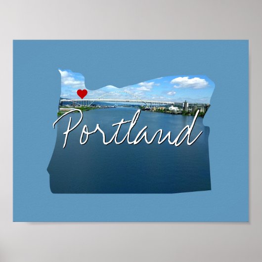 Oregon State Photo insert and town name Poster (Voorkant)