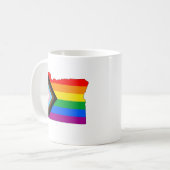 Oregon State Pride LGBTQ Progress Pride Koffiemok (Voorkant links)
