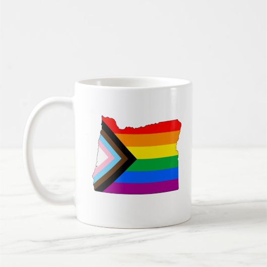 Oregon State Pride LGBTQ Progress Pride Koffiemok (Links)