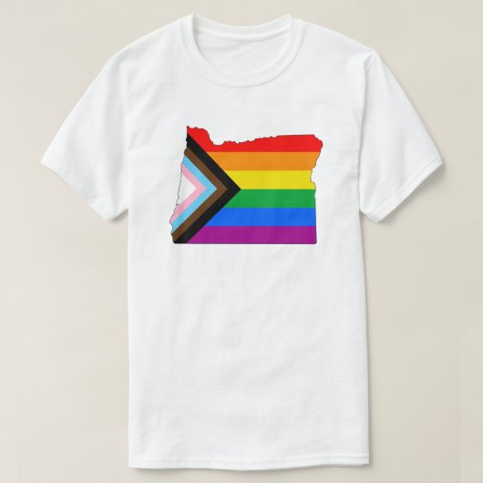 Oregon State Pride LGBTQ Progress Pride T-shirt (Design voorkant)