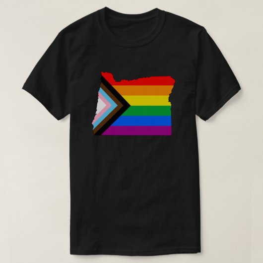 Oregon State Pride LGBTQ Progress Pride T-shirt (Design voorkant)