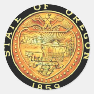 Oregon State Seal Ronde Sticker