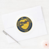 Oregon State Seal Ronde Sticker (Envelop)