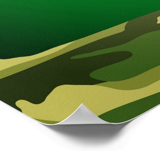 Oregon State Silhouette Camo Wall Poster (Hoek)