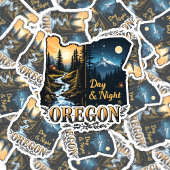 Oregon State Sticker | Dag- en Nachtlandschapskuns