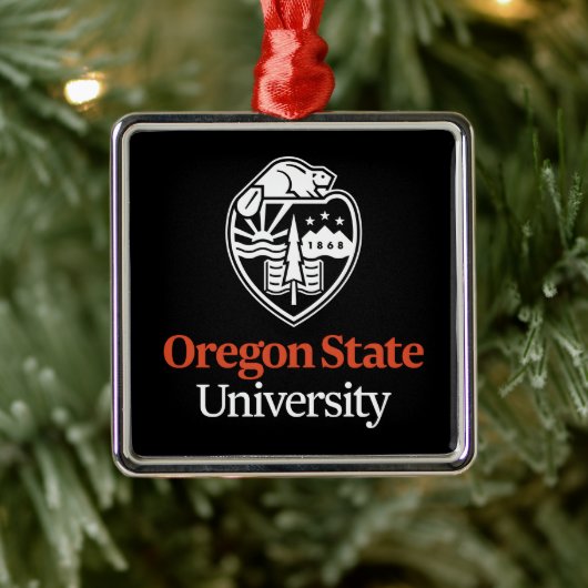 Oregon State University Metalen Ornament (Boom)