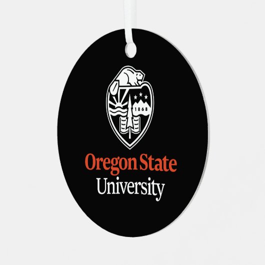 Oregon State University Metalen Ornament (Voorkant links)