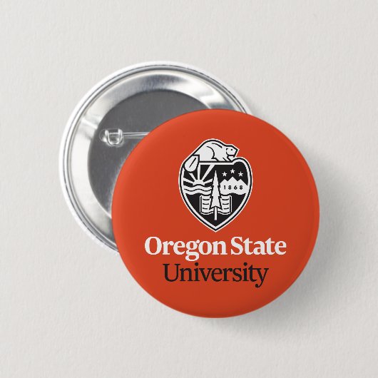 Oregon State University Ronde Button 5,7 Cm (Voorkant /achterkant)