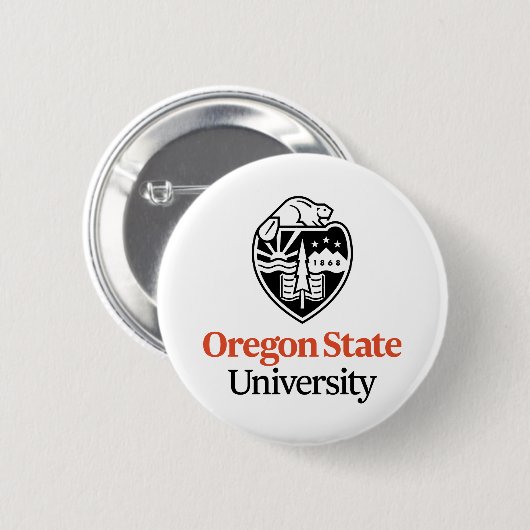 Oregon State University Ronde Button 5,7 Cm (Voorkant /achterkant)