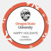 Oregon State University Ronde Sticker (Voorkant)