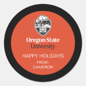 Oregon State University Ronde Sticker (Voorkant)