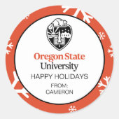 Oregon State University Ronde Sticker (Voorkant)