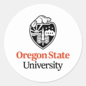 Oregon State University Ronde Sticker (Voorkant)