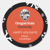 Oregon State University Ronde Sticker (Voorkant)
