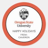 Oregon State University Ronde Sticker (Voorkant)