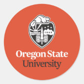 Oregon State University Ronde Sticker (Voorkant)