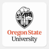 Oregon State University Vierkante Sticker (Voorkant)