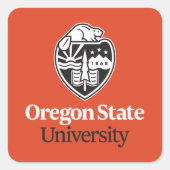 Oregon State University Vierkante Sticker (Voorkant)
