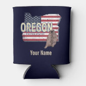 Oregon State Verenigde Staten Retrokaart USA Souve Blikjeskoeler (Voorkant)