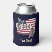 Oregon State Verenigde Staten Retrokaart USA Souve Blikjeskoeler (Blikje Achterkant)