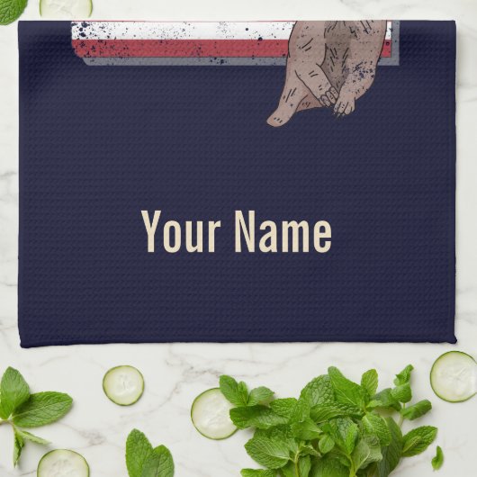 Oregon State Verenigde Staten Retrokaart USA Souve Theedoek (Gevouwen)