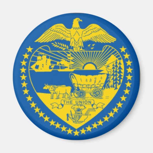 Oregon State Vlag Magnet (Voorkant)
