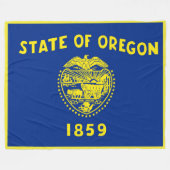 Oregon State Vlag Print Patriot Fleece Deken (Voorkant (Horizontaal))