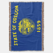 Oregon State Vlag Print Patriottisch Deken (Voorkant Verticaal)