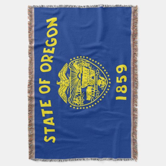 Oregon State Vlag Print Patriottisch Deken (Voorkant Verticaal)