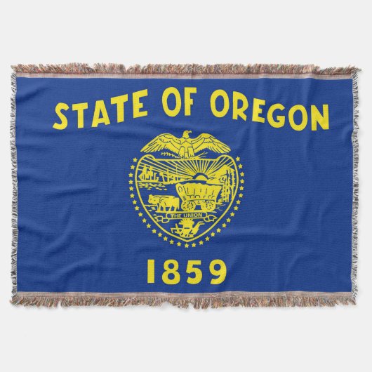 Oregon State Vlag Print Patriottisch Deken (Voorkant)