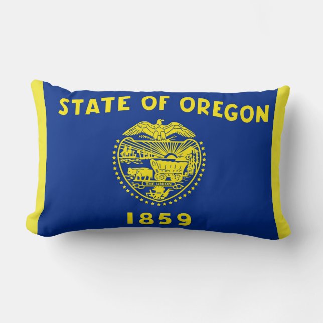 Oregon State Vlag Print Patriottisch Kussen (Voorkant)