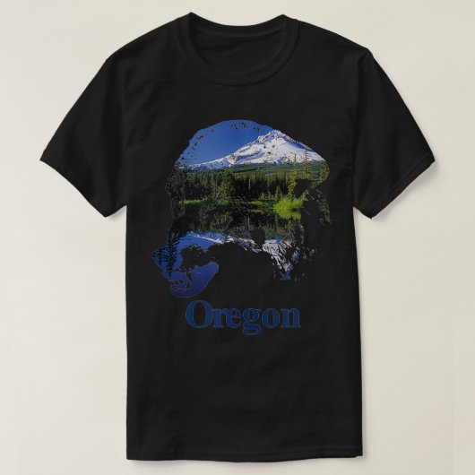 Oregon State Wolf Head Mount Hood T-shirt (Design voorkant)